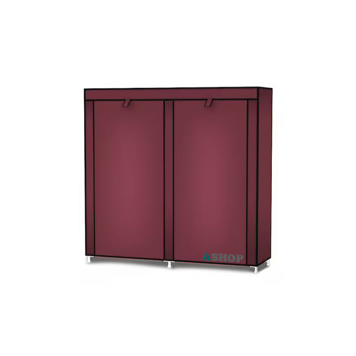 Dulap textil dublu pentru încălțăminte, 10 rafturi, 115 × 30 × 120 cm